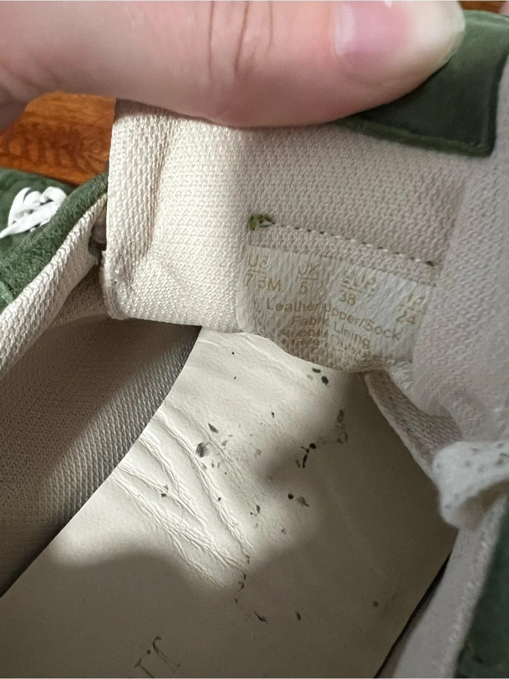 J. McLaughlin 7.5 Green Suede Casual Sneakers - White Laces